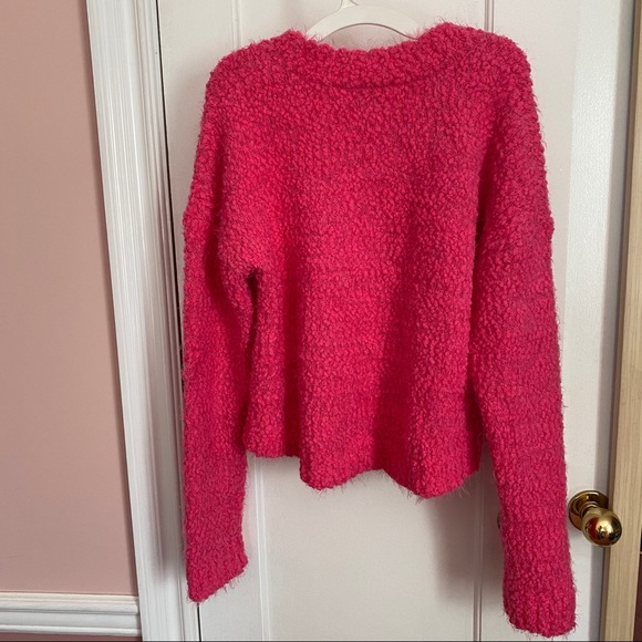 Show Me Your MuMu Varsity Pink Knubby Knit Sweater - Picture 10 of 10